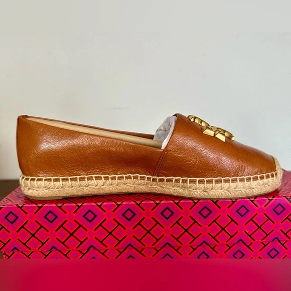 New Tory Burch Eleanor Espadrilles in Bourbon Size 7